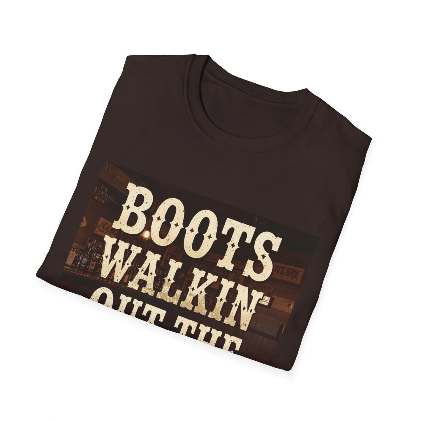 Boots Walkin Out the Door Western Boho, Unisex T-Shirt,