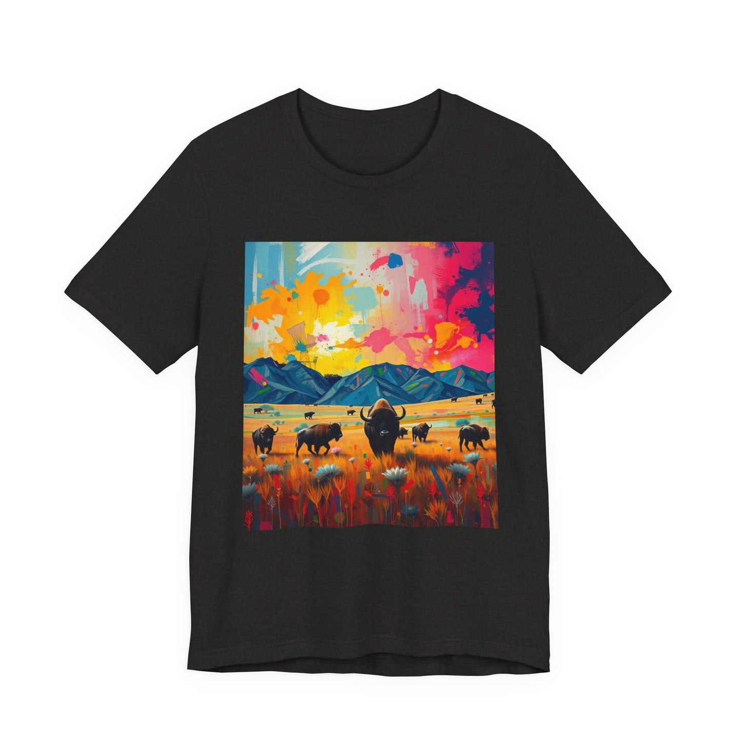 Southwest Abstract Buffalo Tee Shirt 1