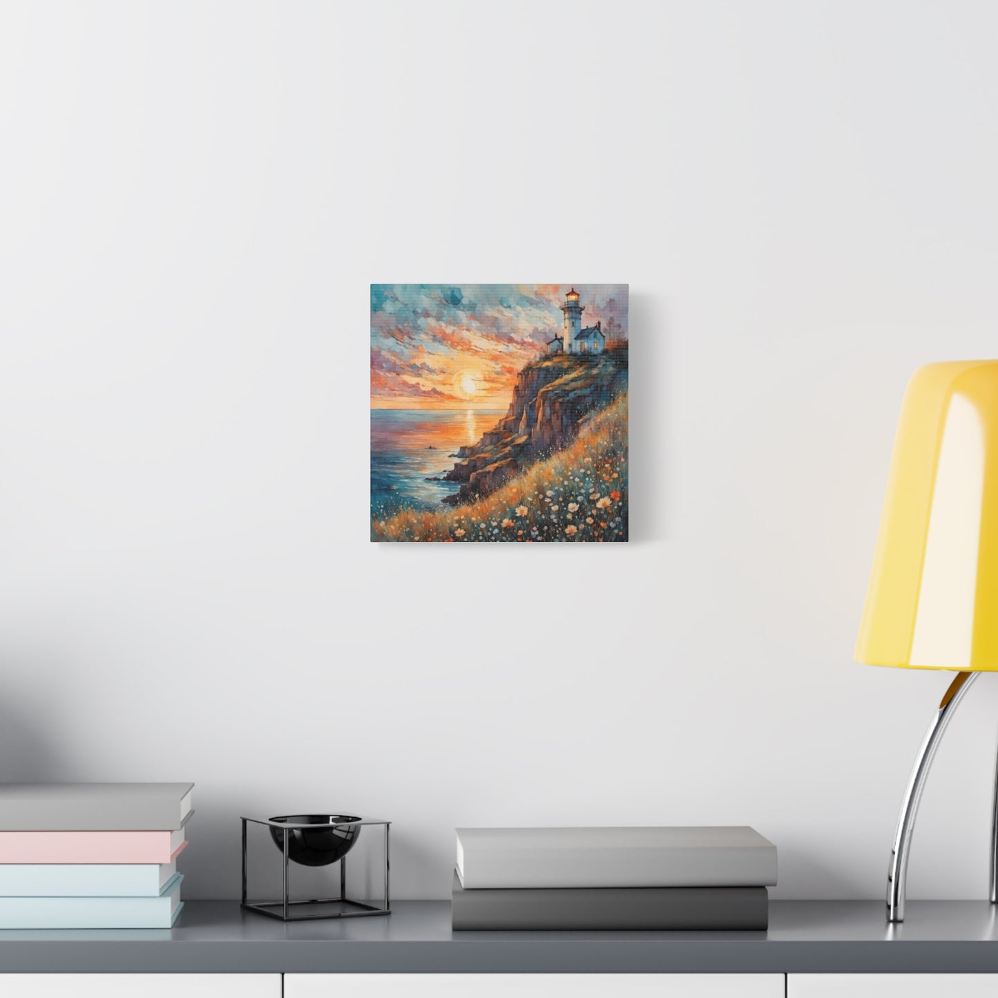 Lighthouse on the Cliff Abstract Art