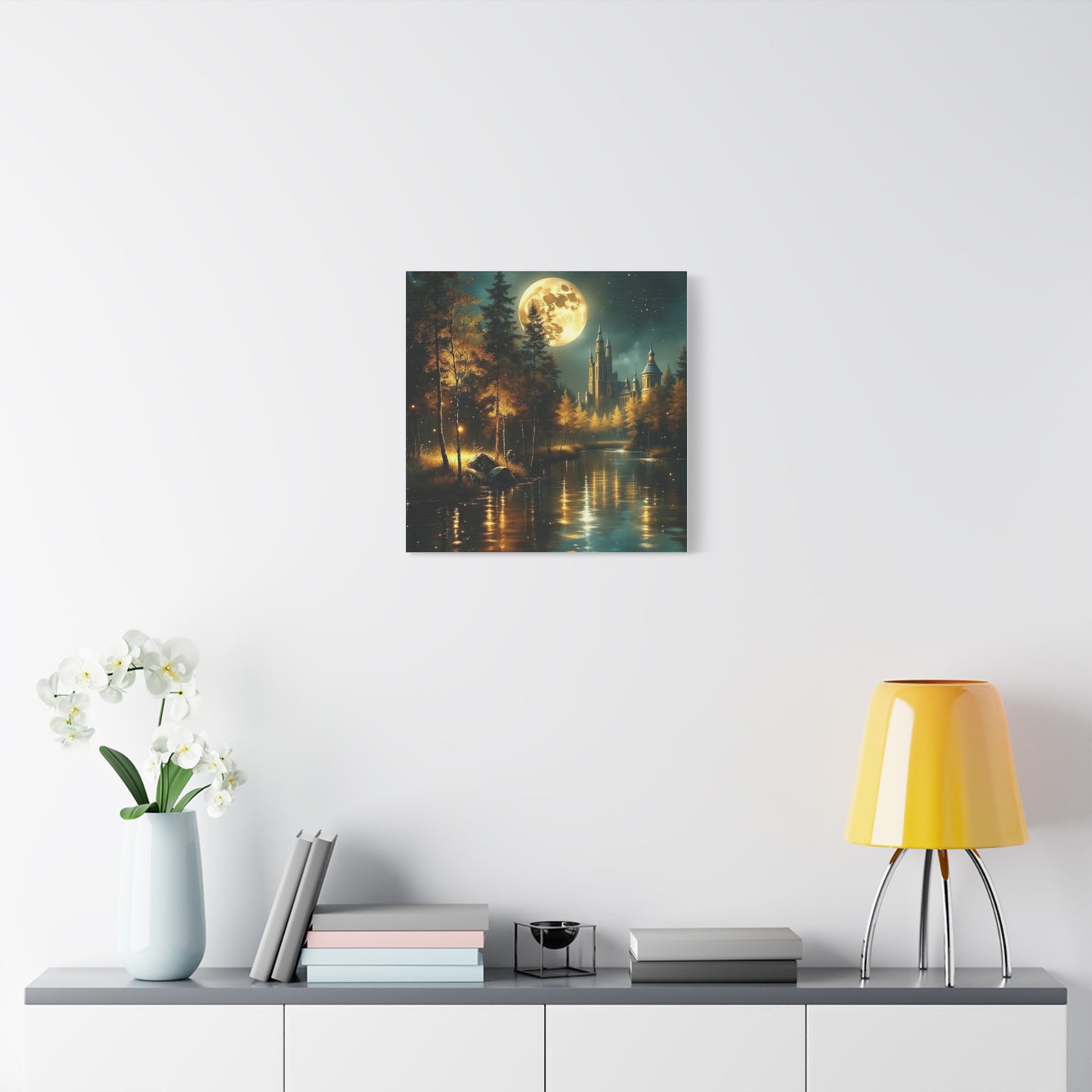 Canvas Print - Moon Over the Castle Wall Art