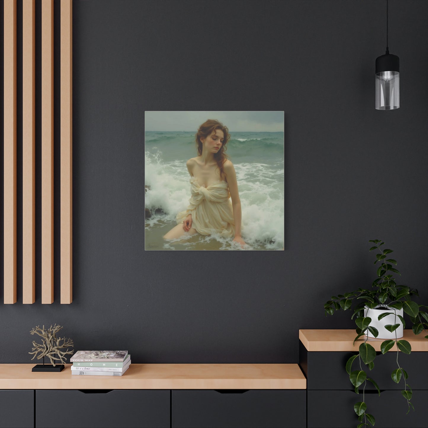 Lady in the Waves Abstract Art