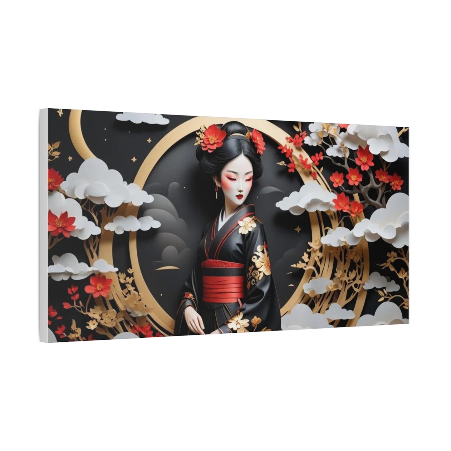 Geisha Asian Abstract Art