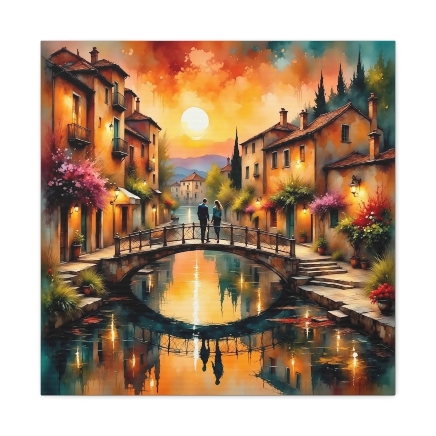 Date on the Bridge Abstract Art