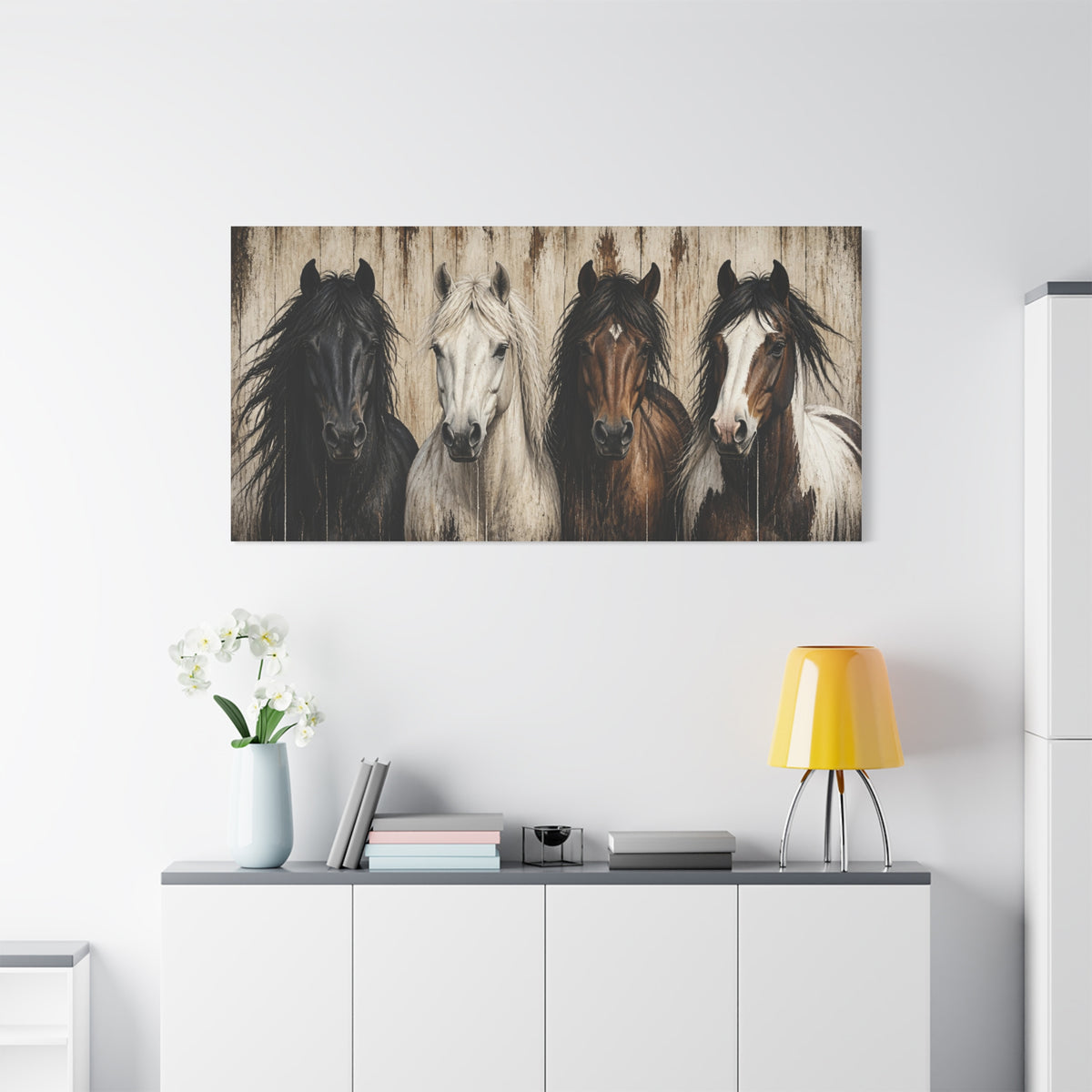 Horses Matte Canvas Wall Art — Stretched 1.25"