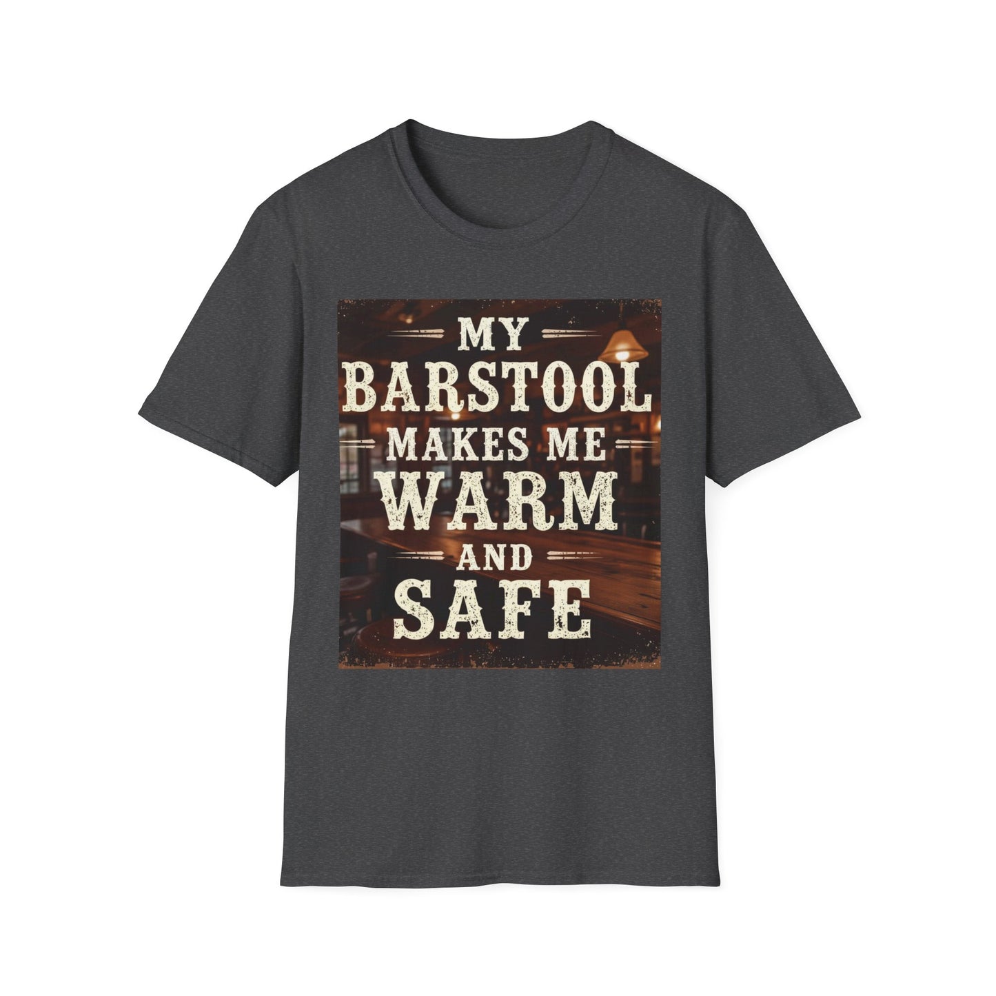 My Barstool Makes Me Feel Warm and Safe Western Boho, Unisex T-Shirt,