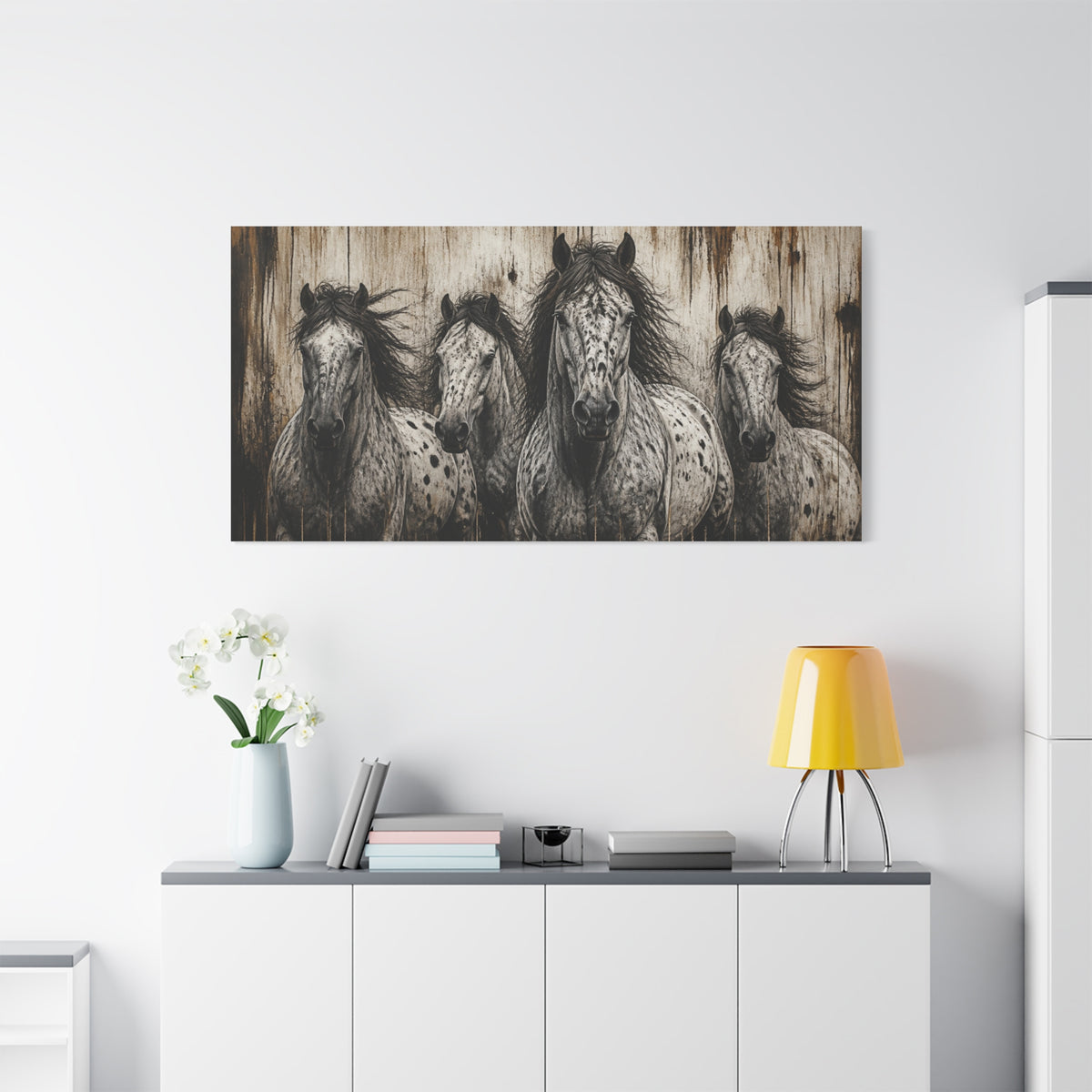 Appaloosa Horses Matte Canvas Wall Art — Stretched 1.25"