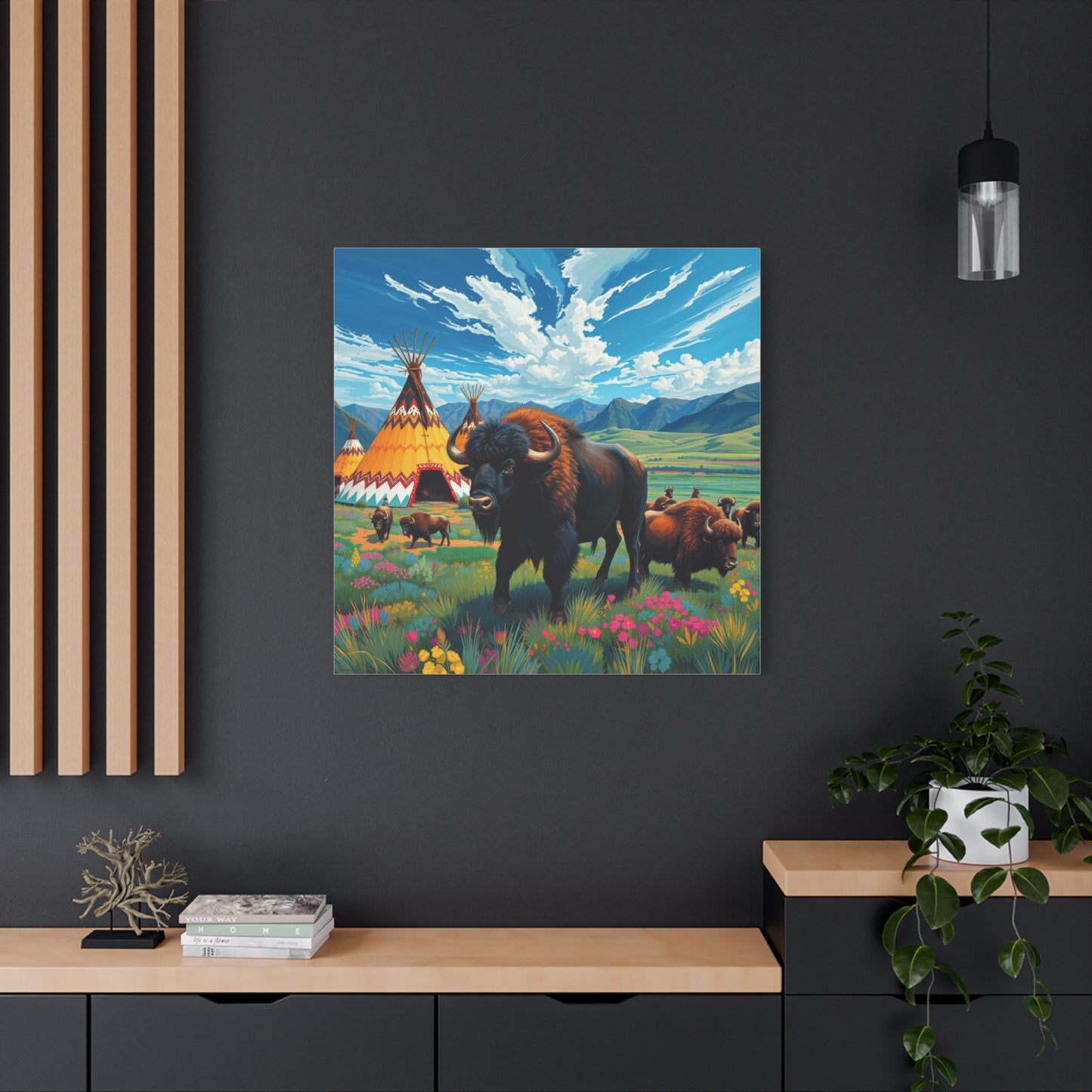 Canvas Print -Vibrant Buffalo Wall Art