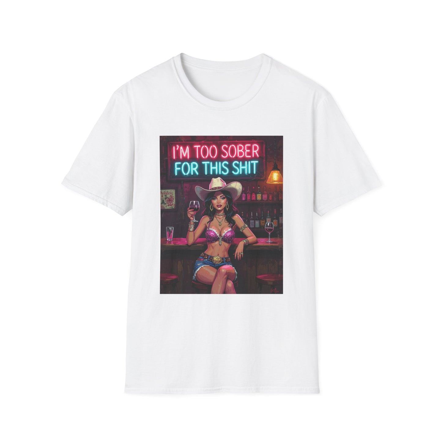 I'm Too Sober for This Shit Western Boho, Unisex T-Shirt,