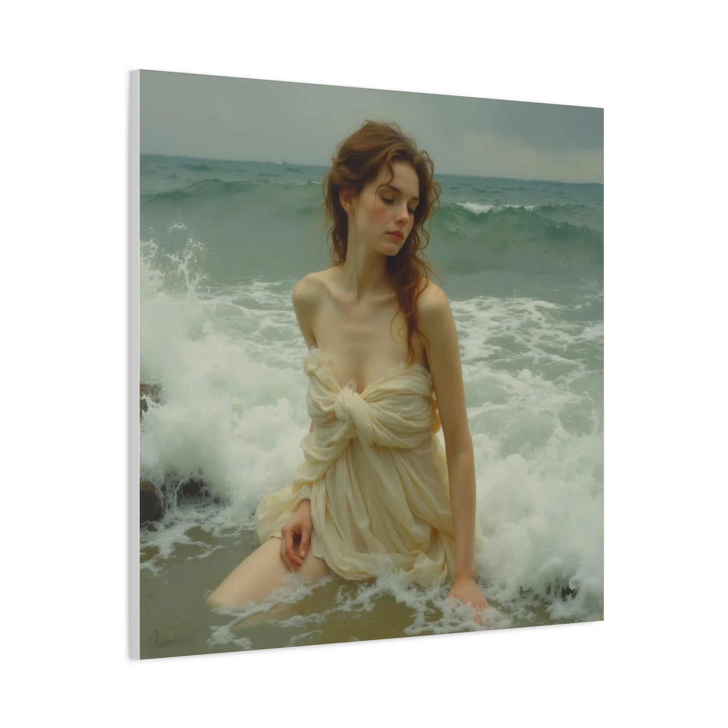 Lady in the Waves Abstract Art