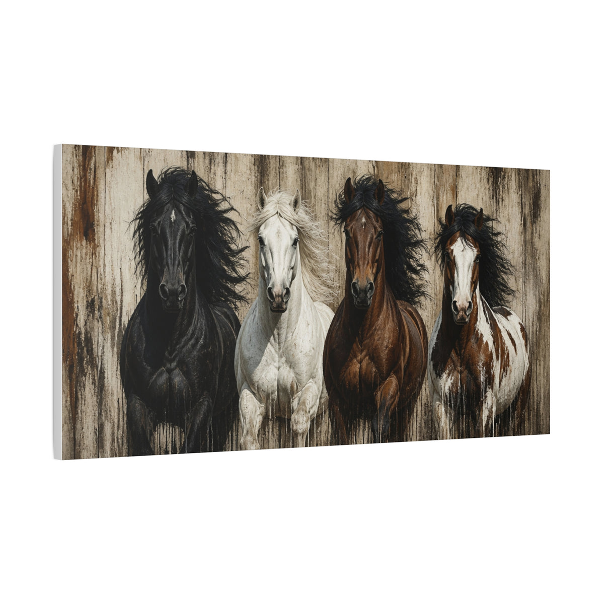 Horses Matte Canvas Wall Art — Stretched 1.25"