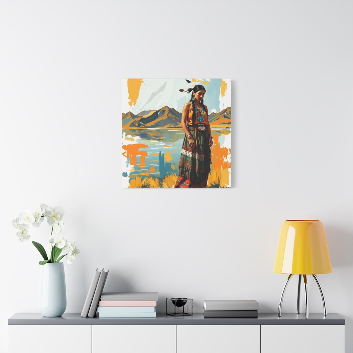 Canvas Print -Native American Woman Wall Art