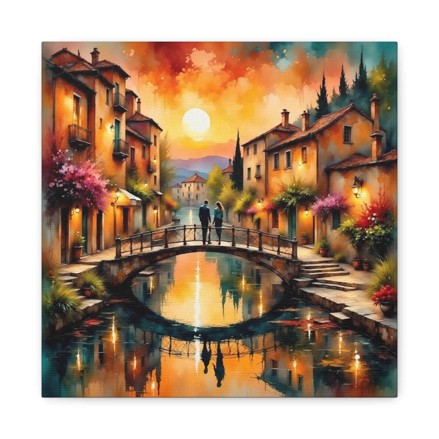 Date on the Bridge Abstract Art