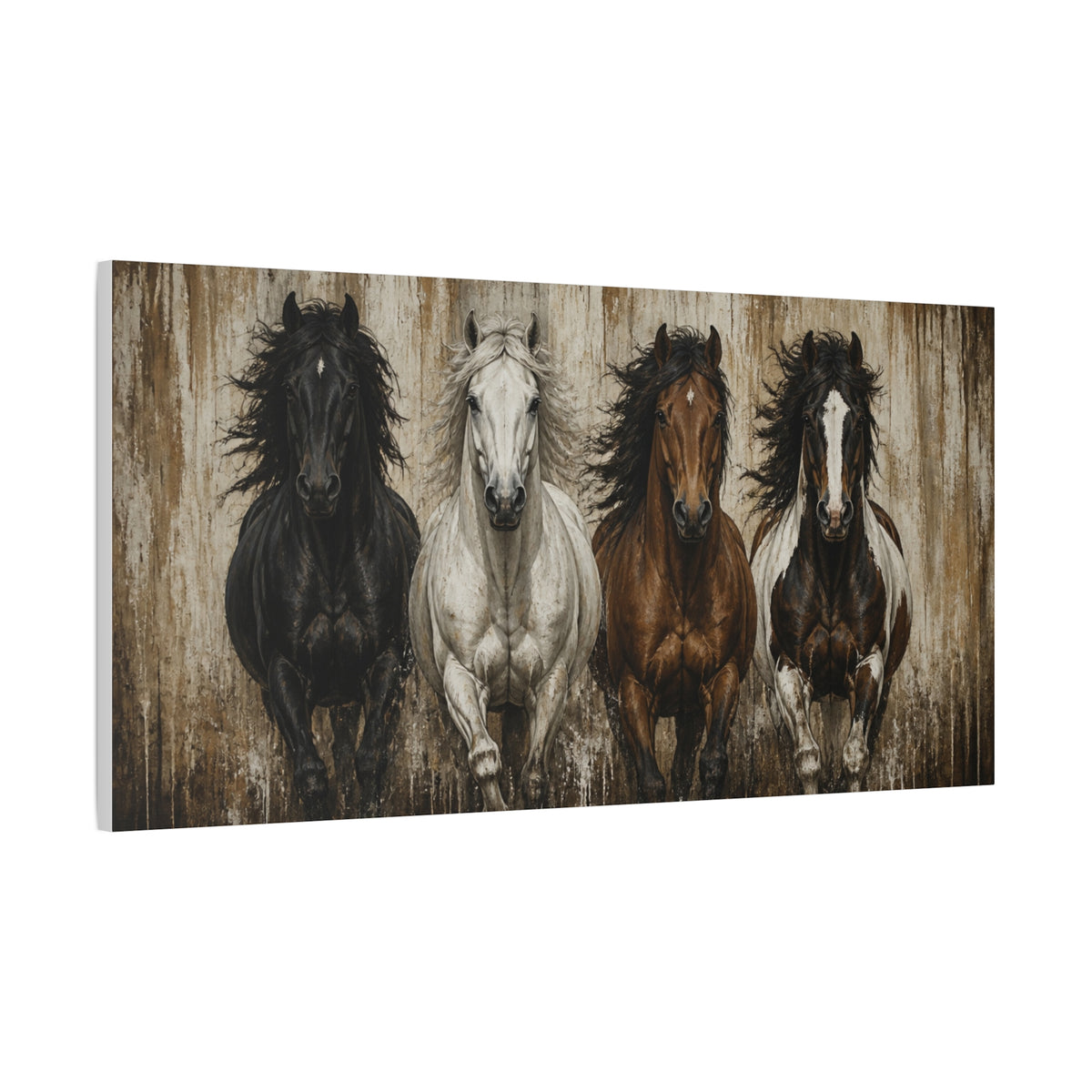 Running Horses Matte Canvas Wall Art — Stretched 1.25"