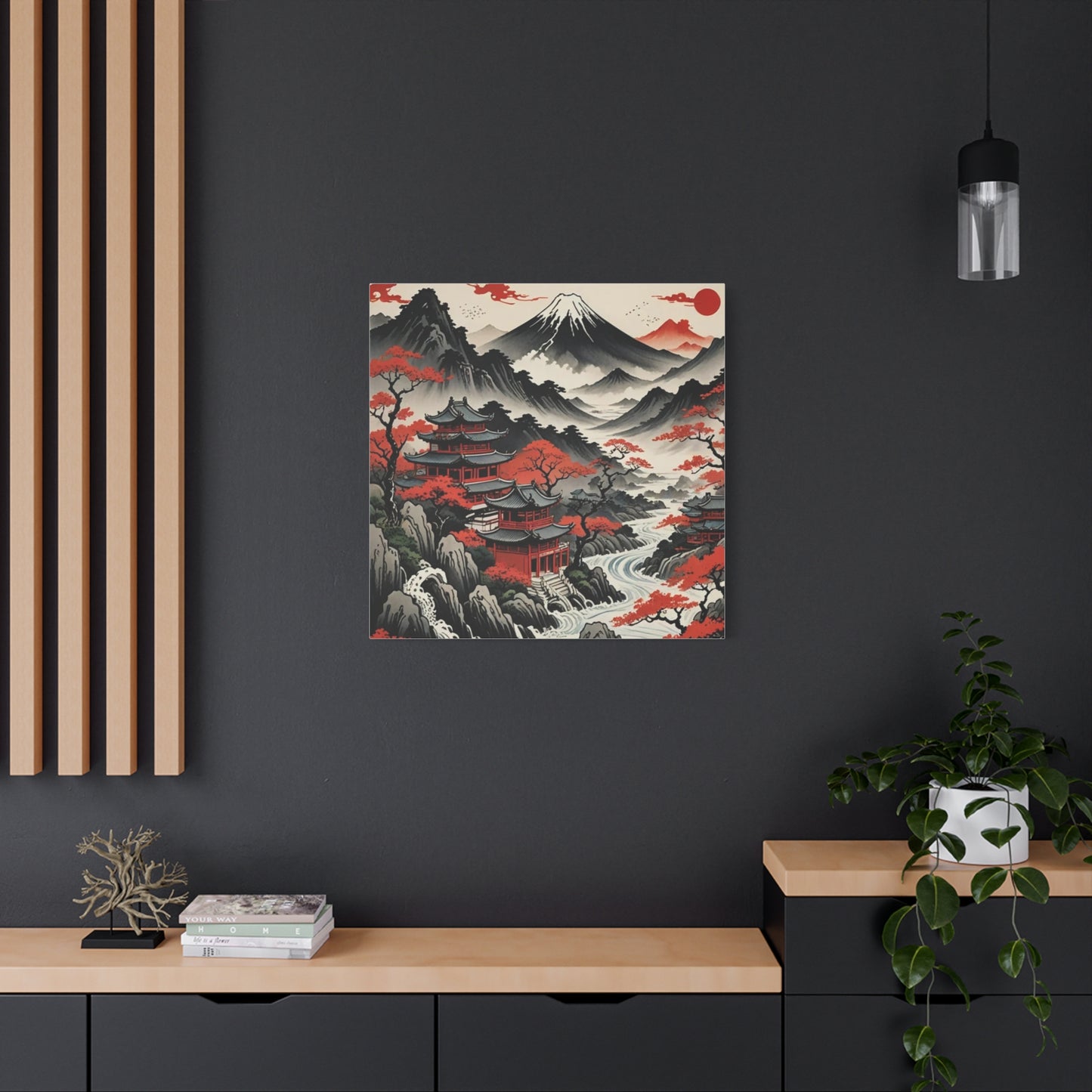 House on the River Asian Abstract Art