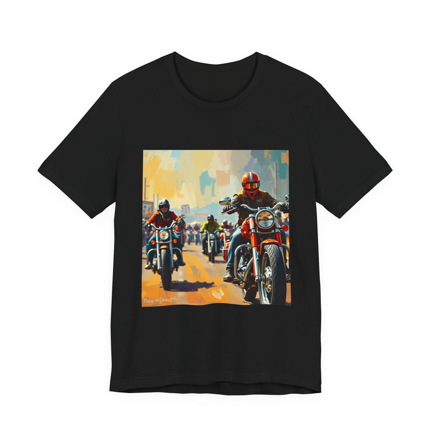 Black Hills Bikers in Sturgis Abstract Tee 1