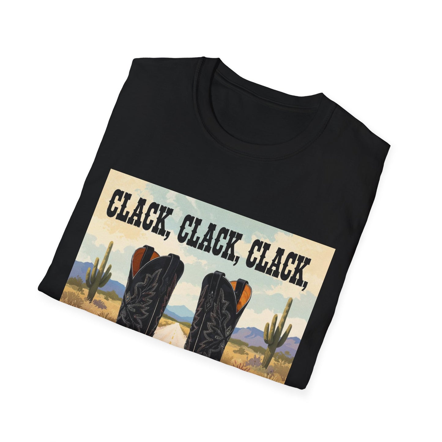 Clack Clack Clack Western Boho, Unisex T-Shirt,
