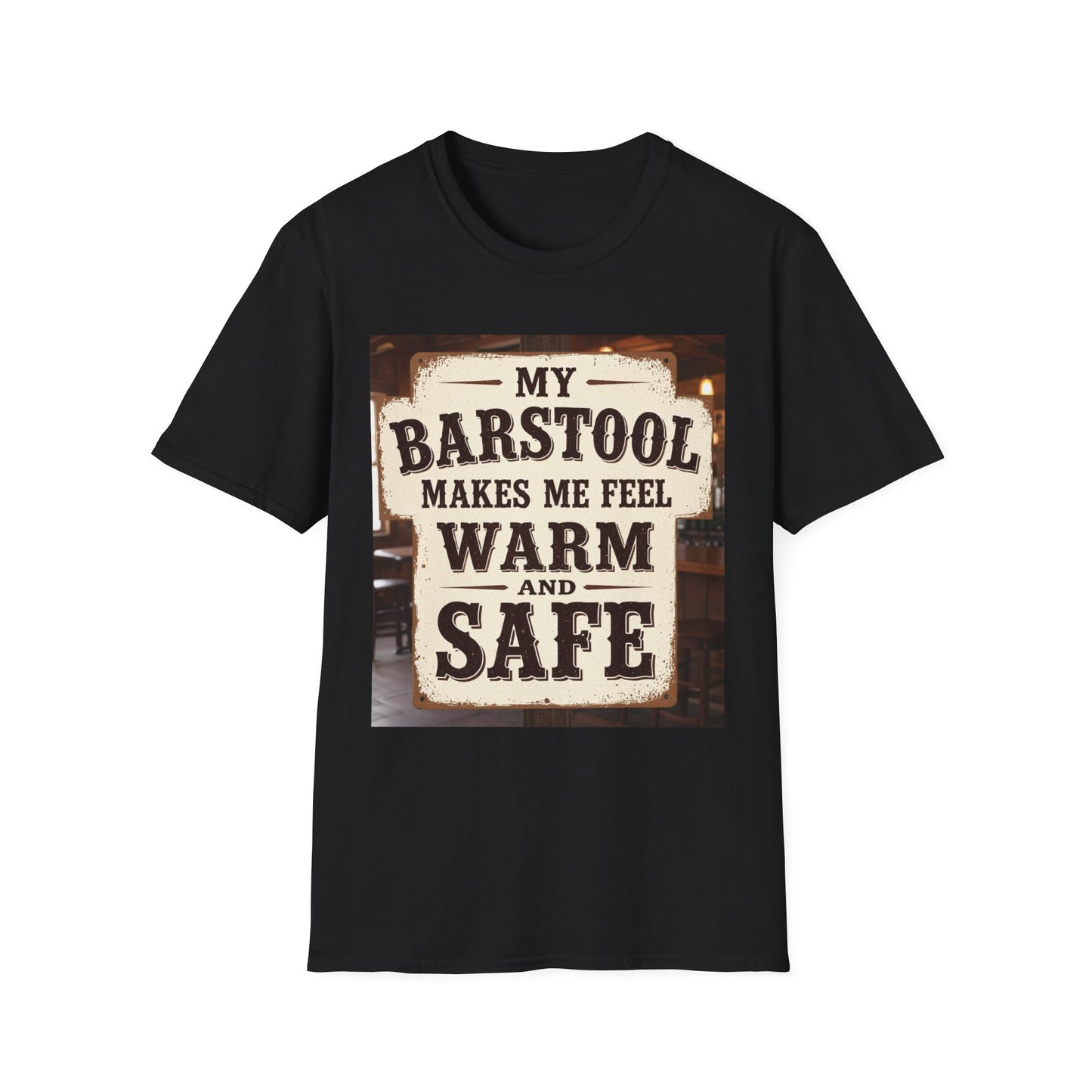 My Barstool Makes Me Feel Warm and Safe Western Boho, Unisex T-Shirt,