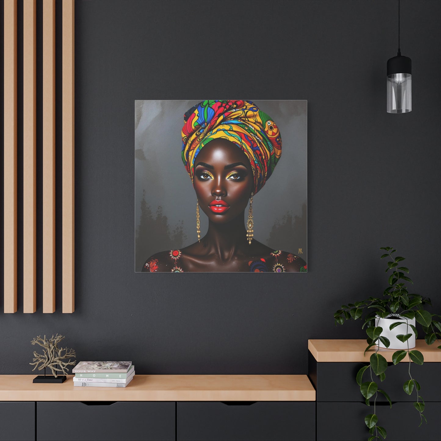 Beautiful Woman African Abstract Art