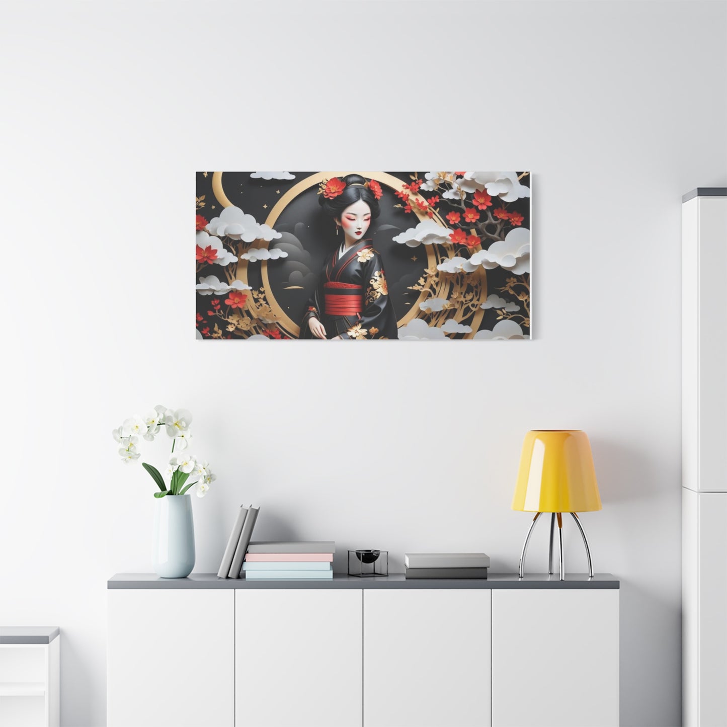 Geisha Asian Abstract Art