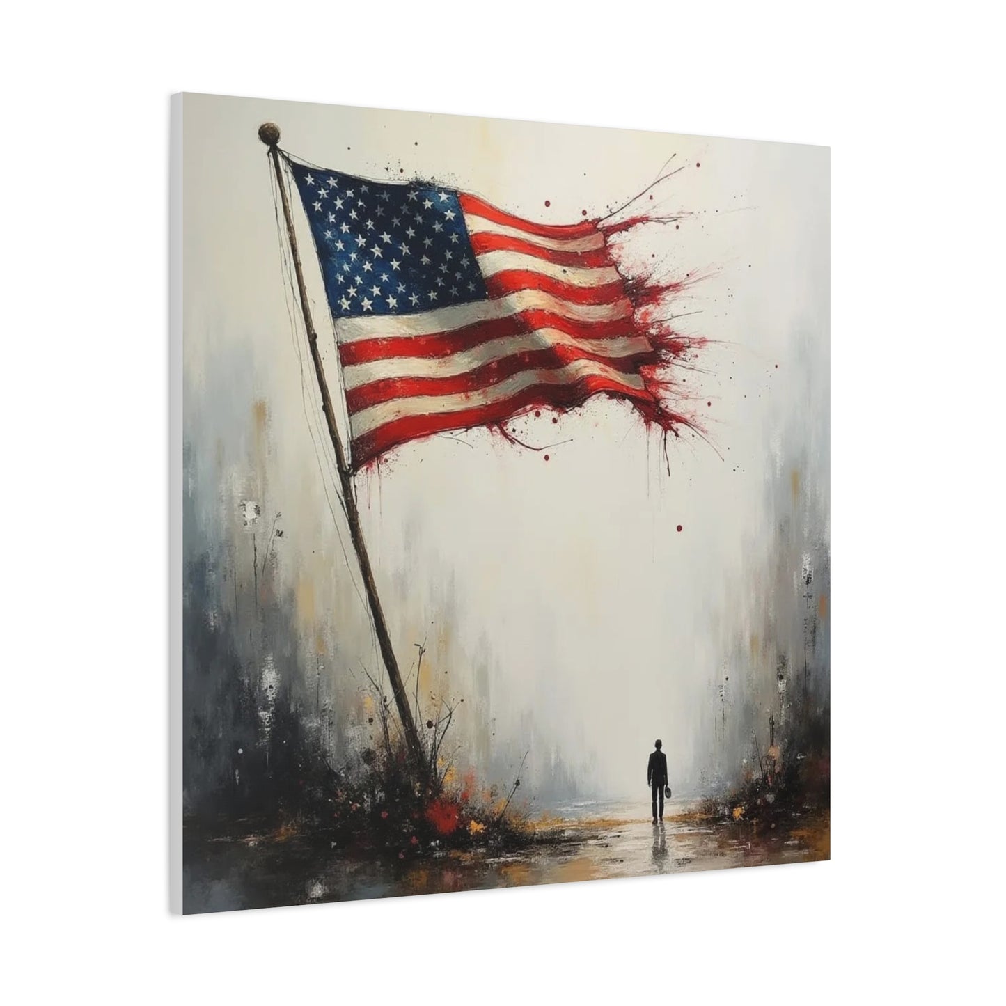 Tattered Flag Abstract Art