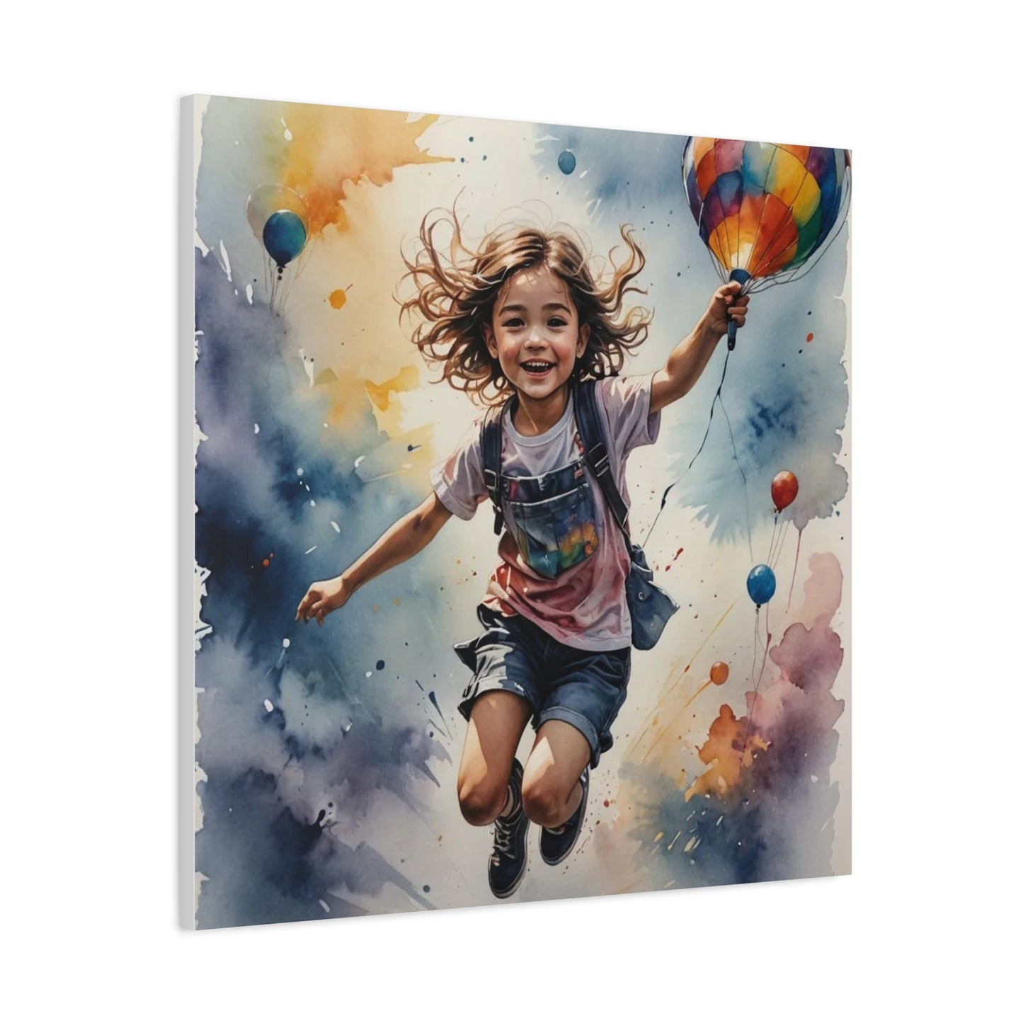 Little Boy with a Balloon Canvas Art - Children's Room Art