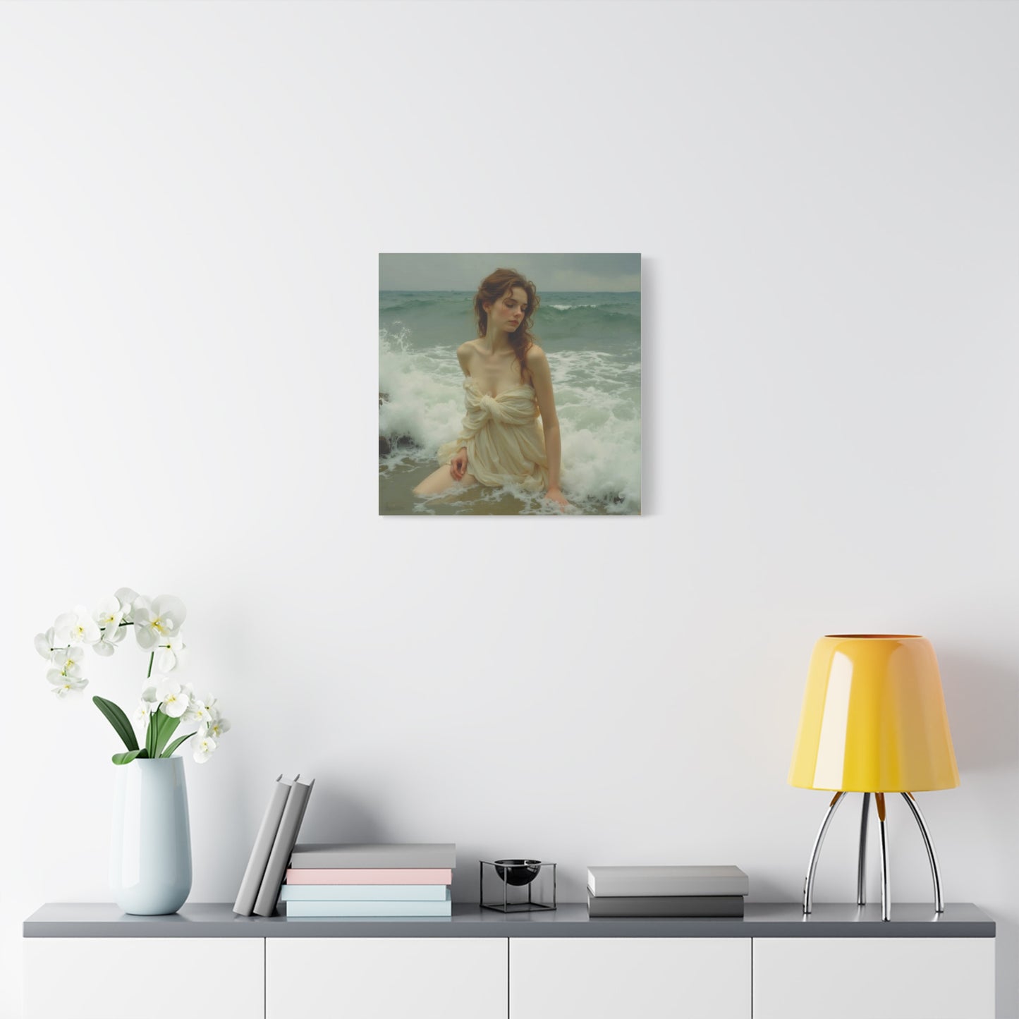 Lady in the Waves Abstract Art