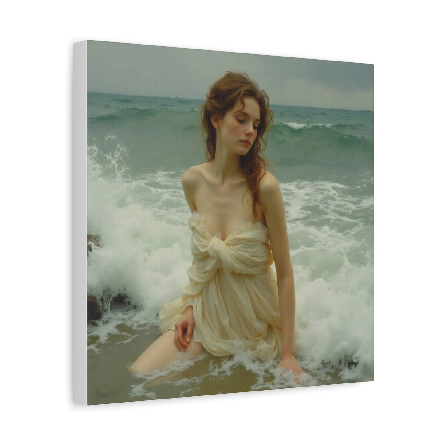 Lady in the Waves Abstract Art