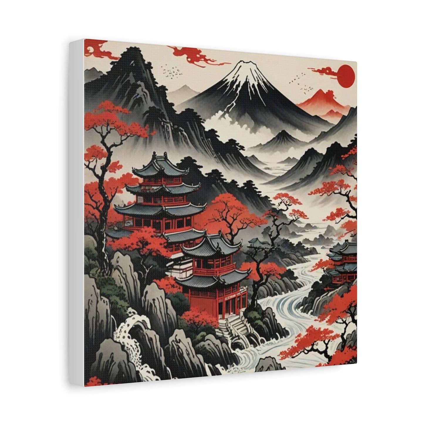 House on the River Asian Abstract Art