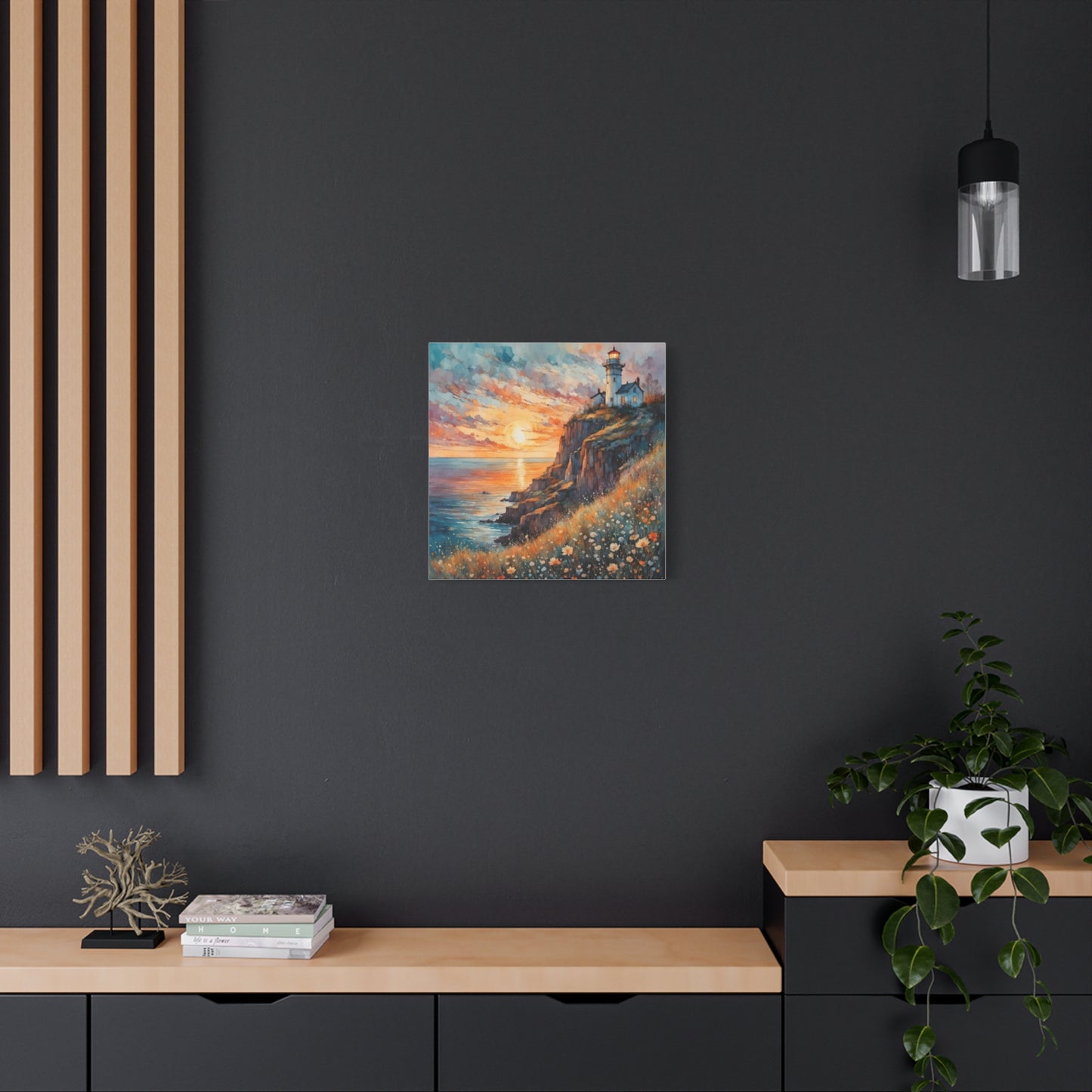 Lighthouse on the Cliff Abstract Art