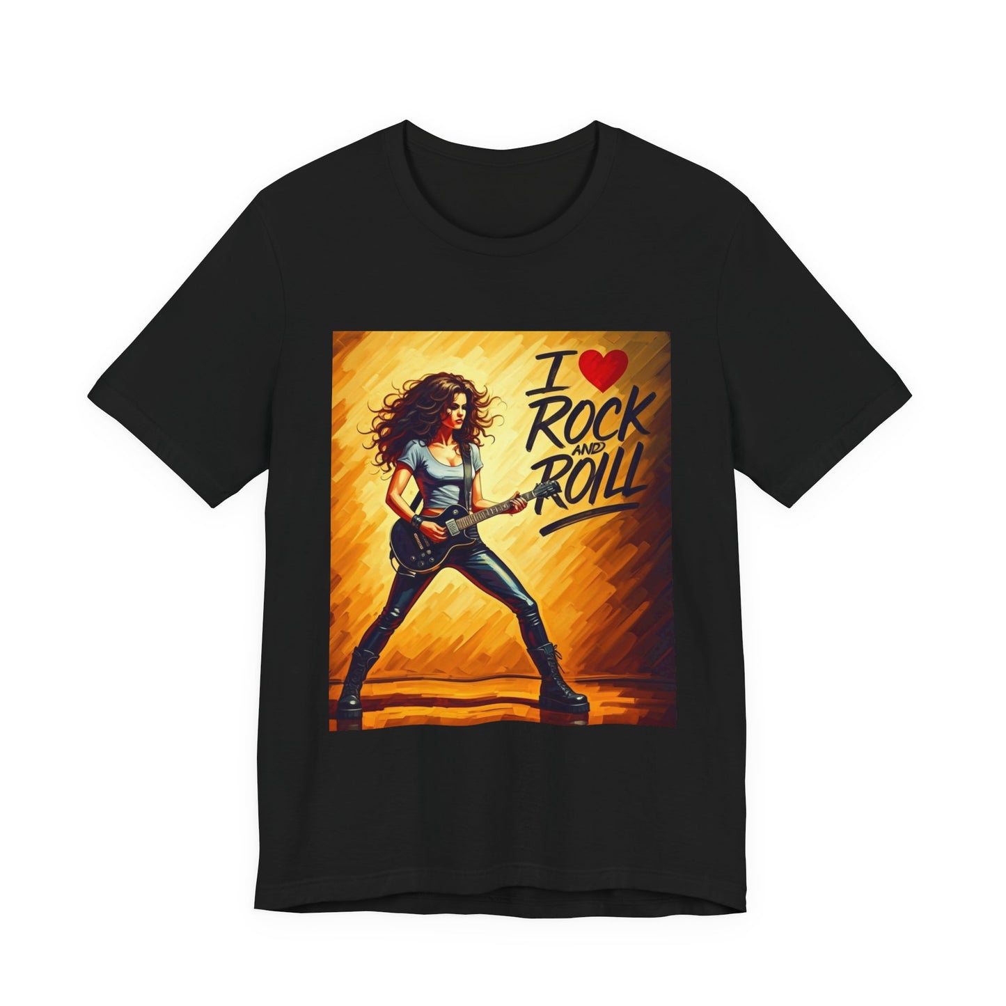 I Love Rock and Roll  Abstract T-Shirt