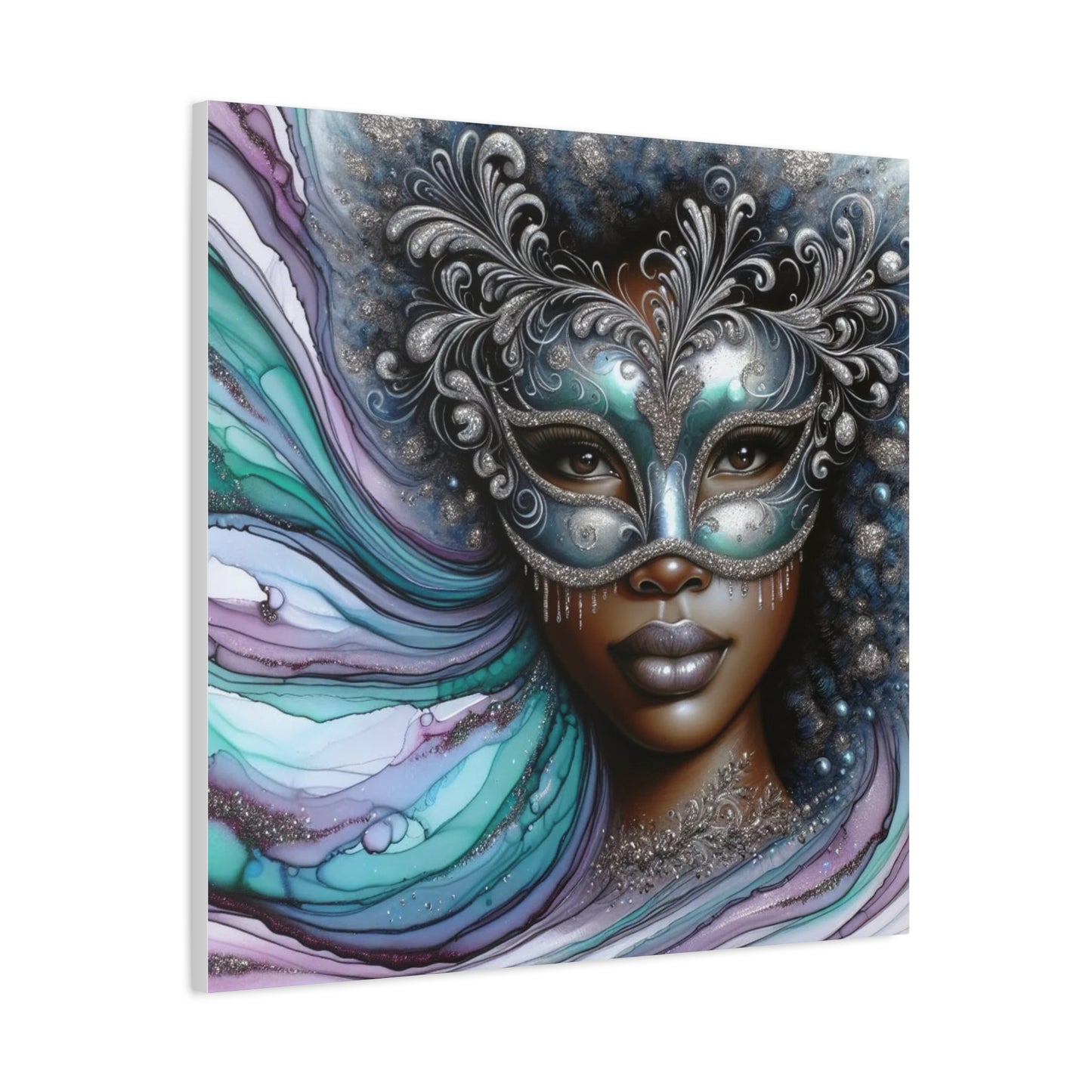 Beautiful Black Woman Abstract Canvas Art