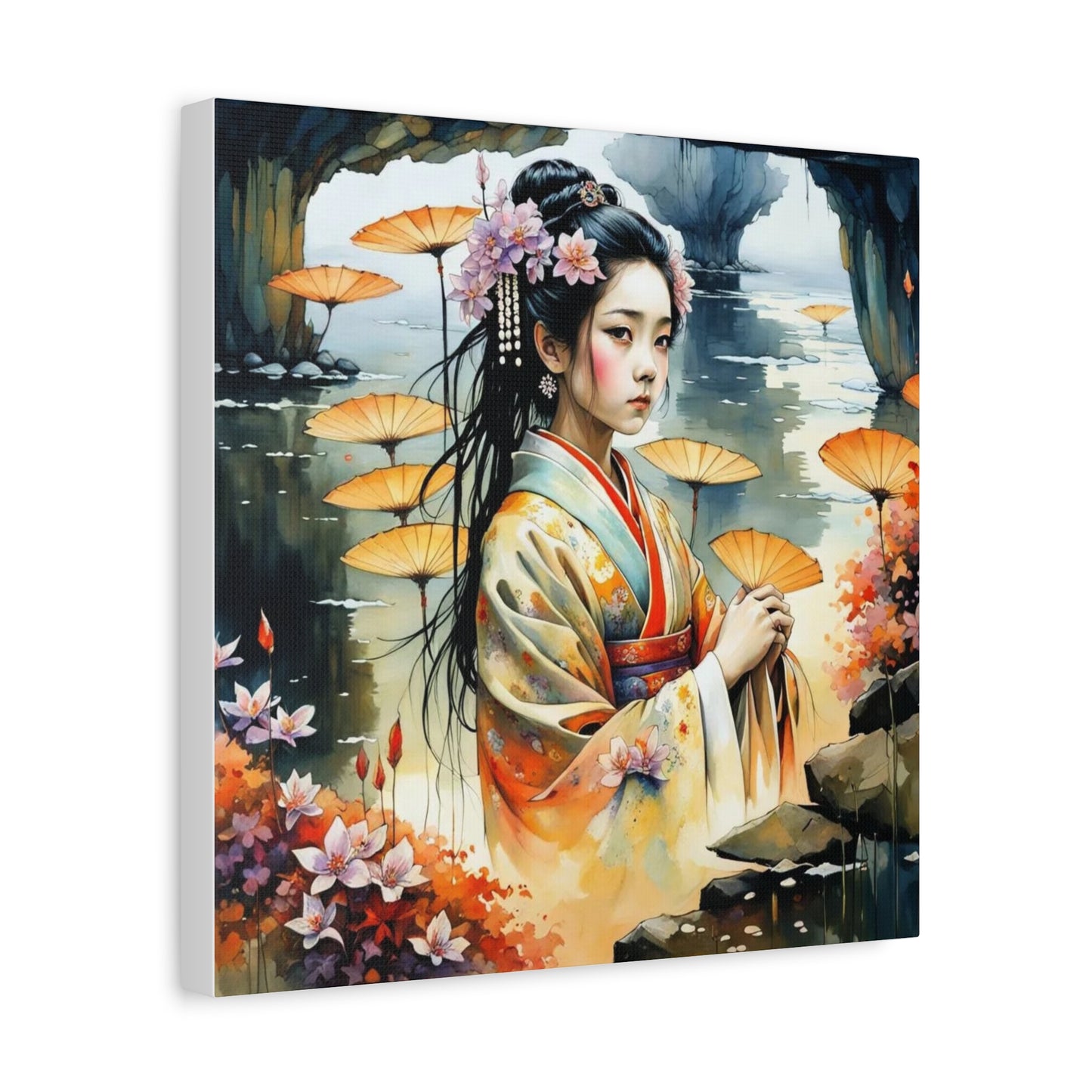 Beautiful Woman Asian Abstract Art
