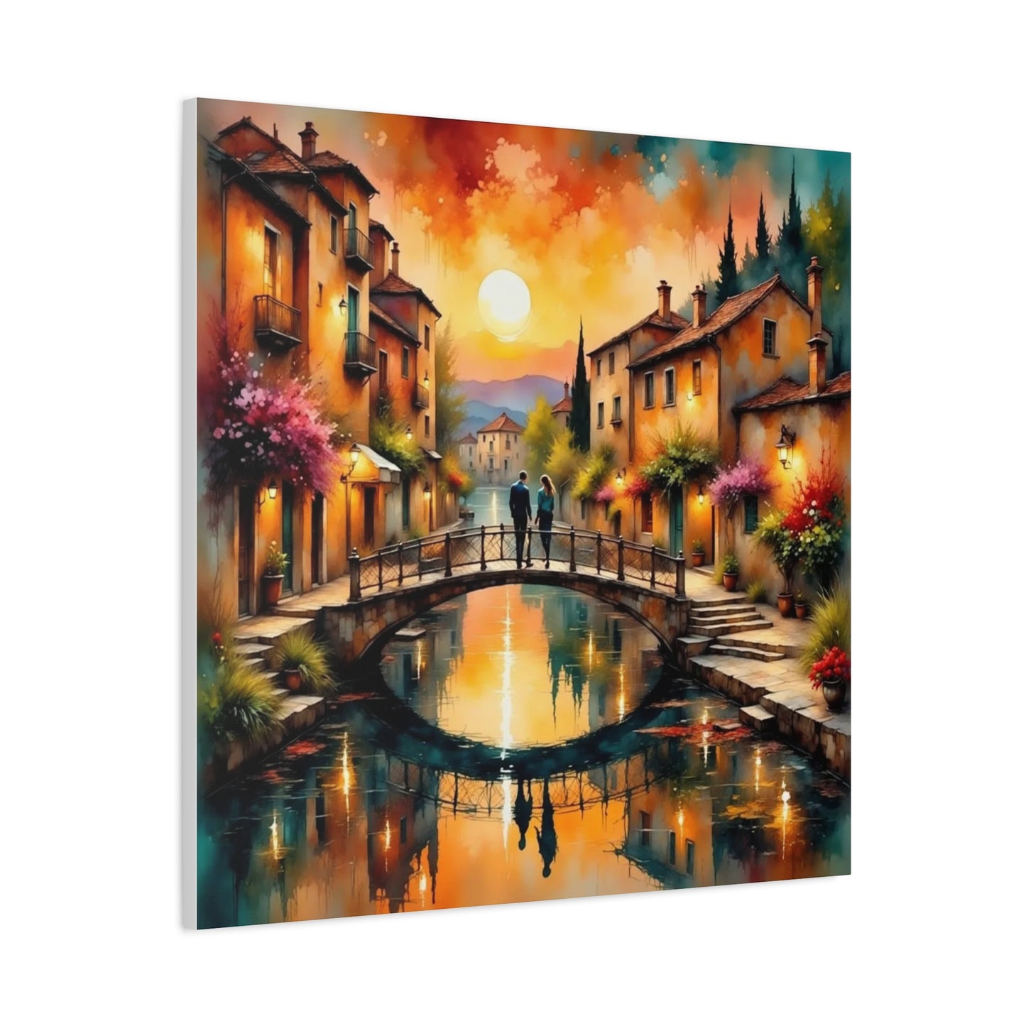 Date on the Bridge Abstract Art