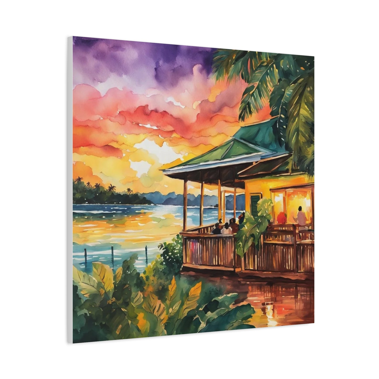 Beach Side Restaurant Abstract Art