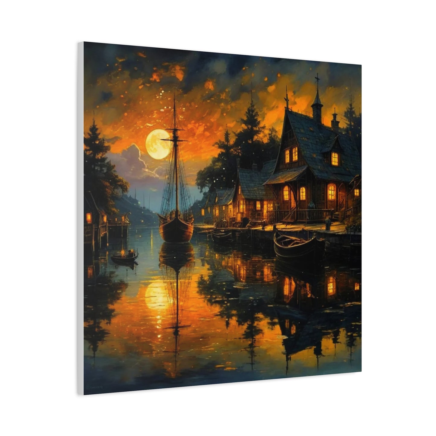 Wall Art - Harbor Glow Matte Canvas