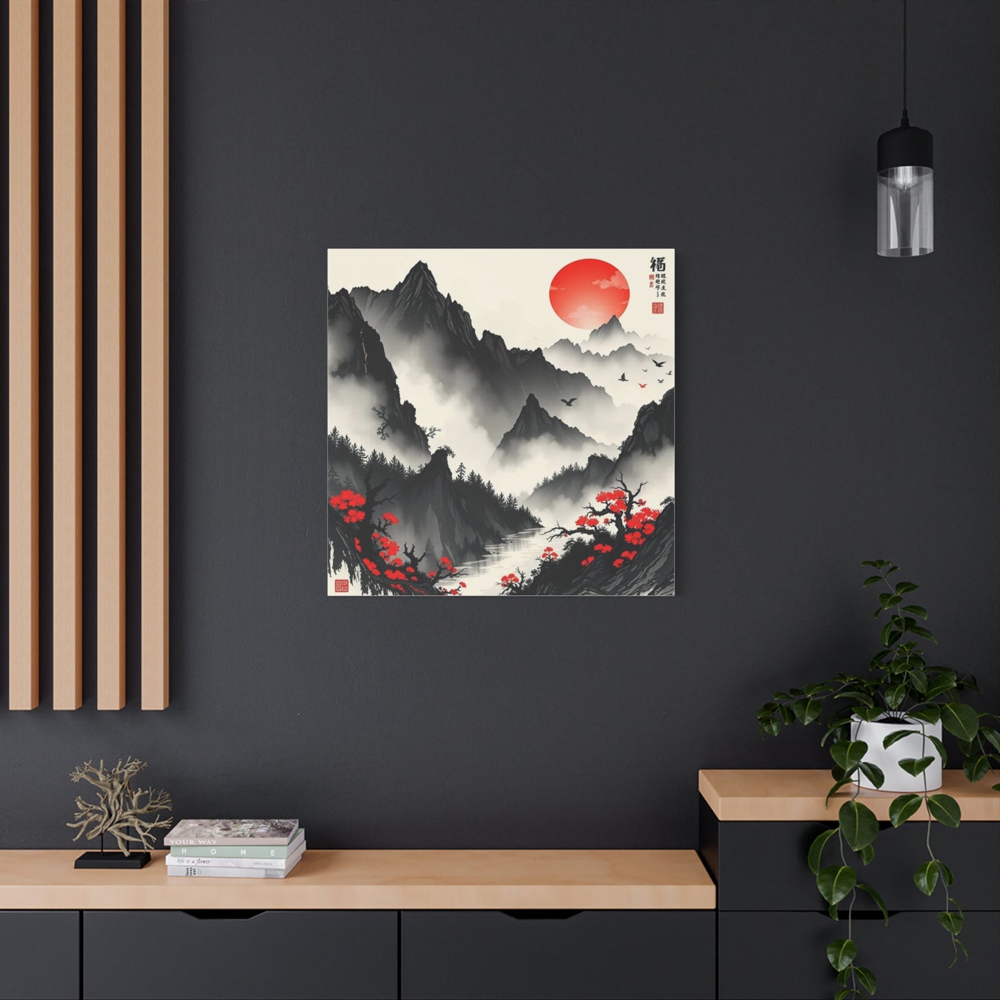 Fog on the Mountains Asian Abstract Art