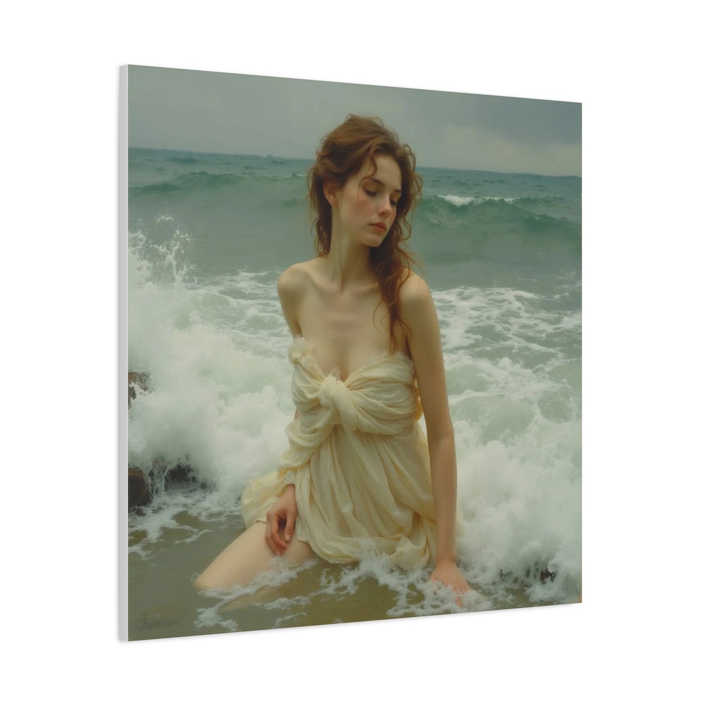 Lady in the Waves Abstract Art