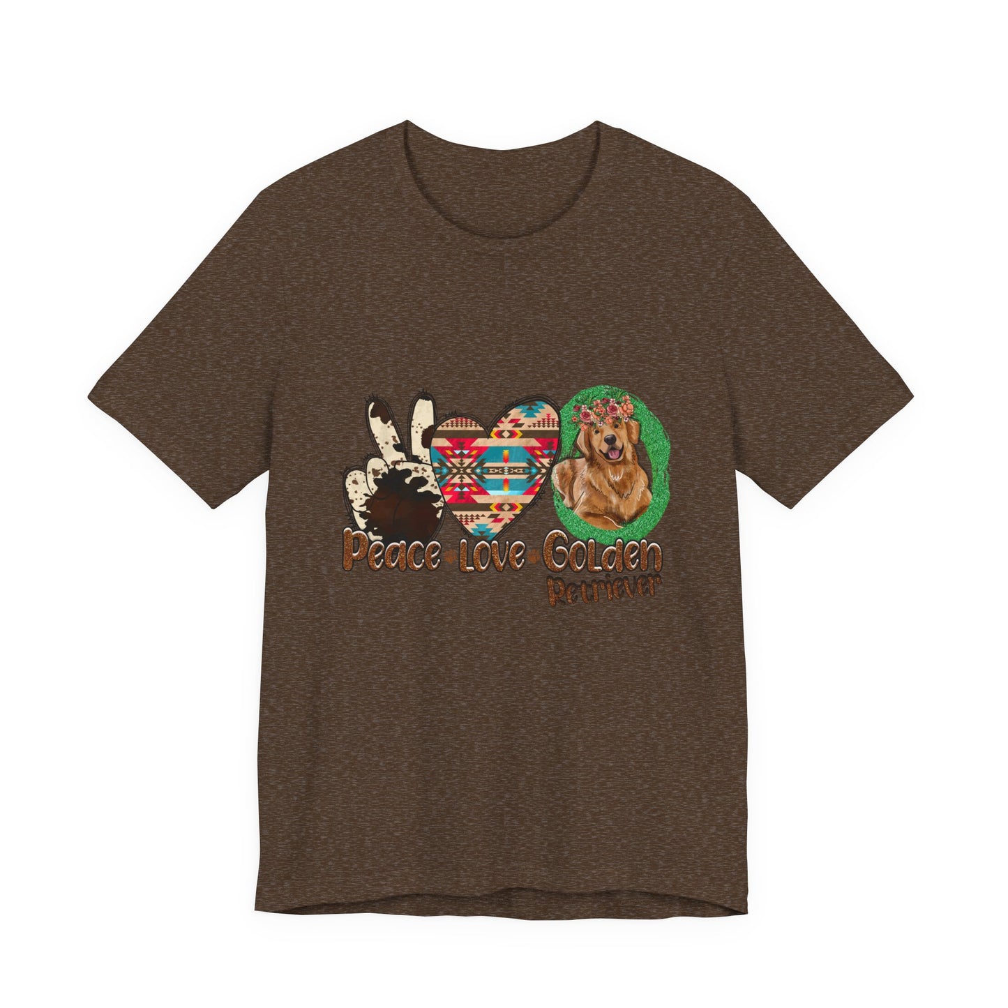 Peace, Love Golden Retriever T-Shirt
