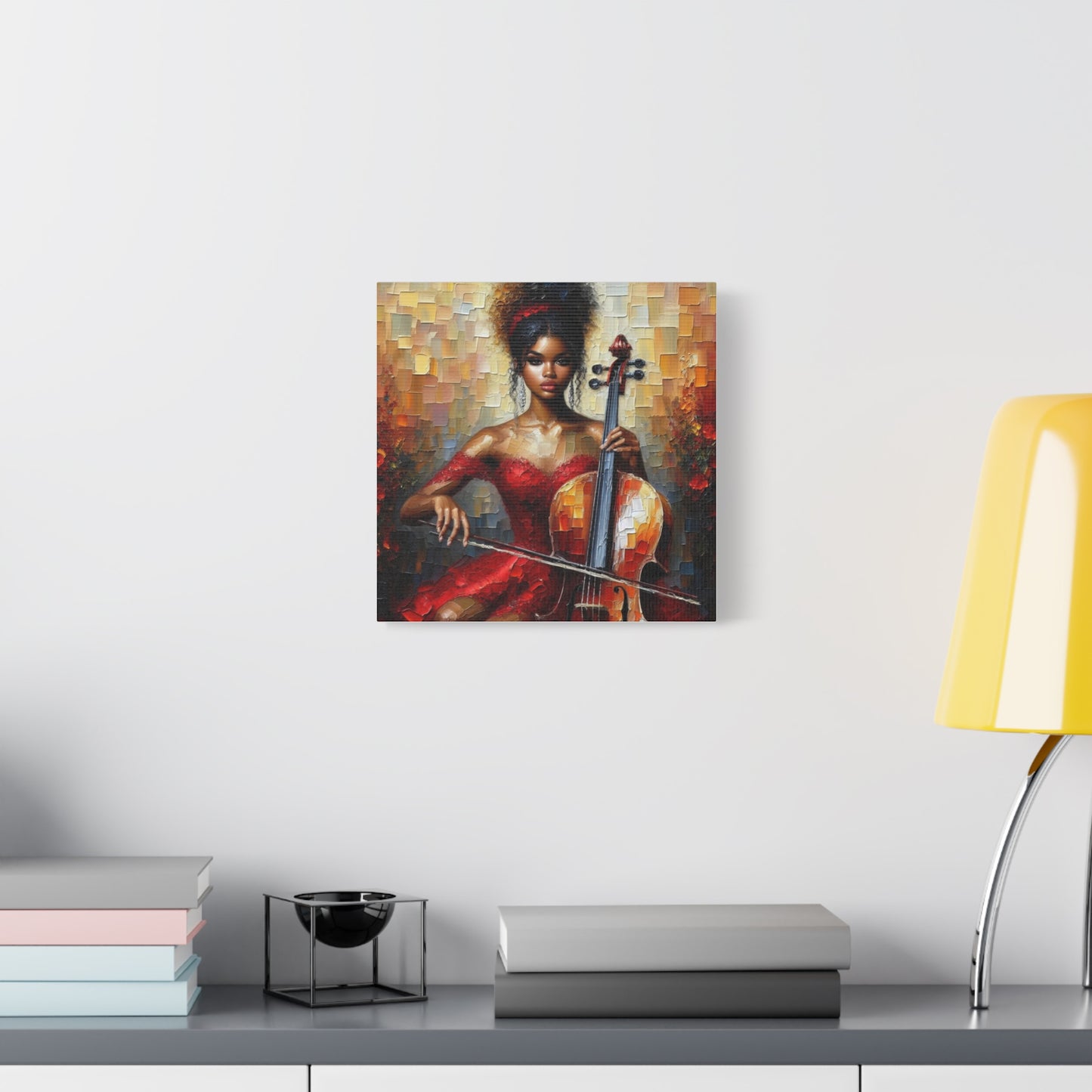 Beautiful Black Woman Musician Canvas Art