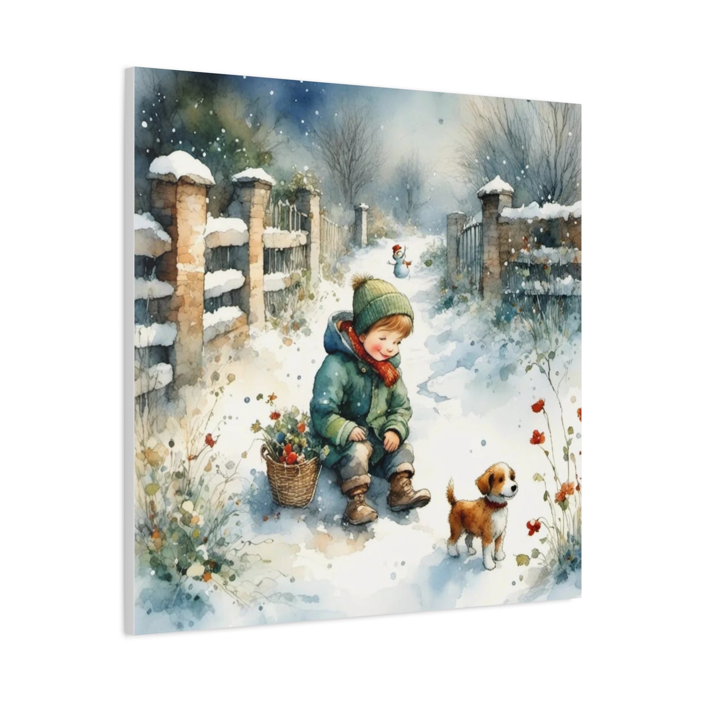 A Boy and His Puppy Art