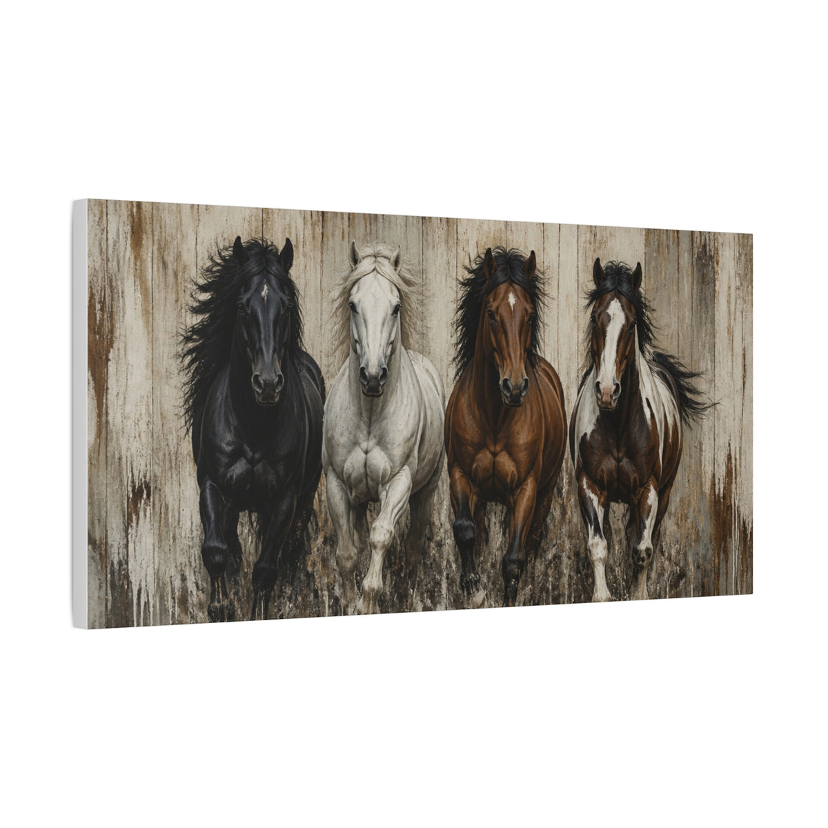 Running Horses Matte Canvas Wall Art — Stretched 1.25"