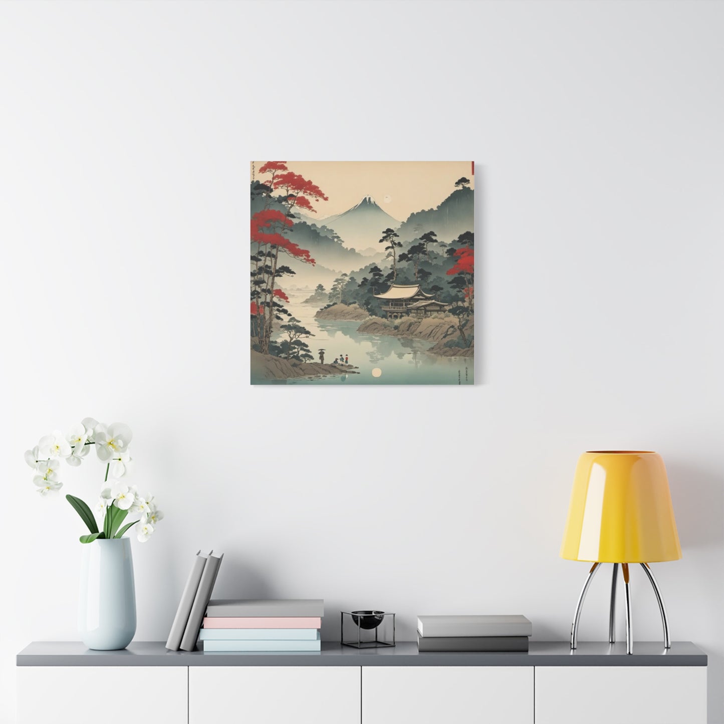 Home by the Lake Asian Abstract Art