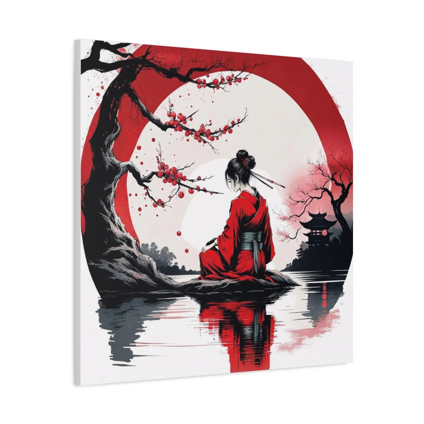 Geisha Asian Abstract Art