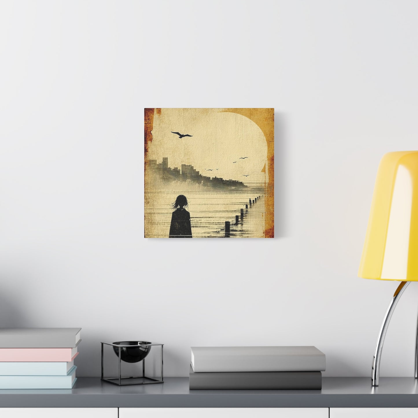 Yellow Water View Abstract Art