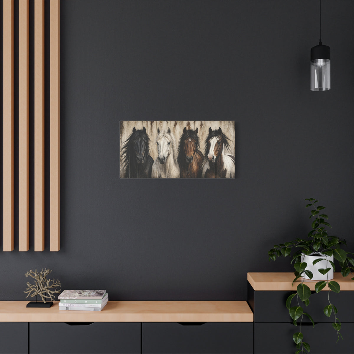 Horses Matte Canvas Wall Art — Stretched 1.25"