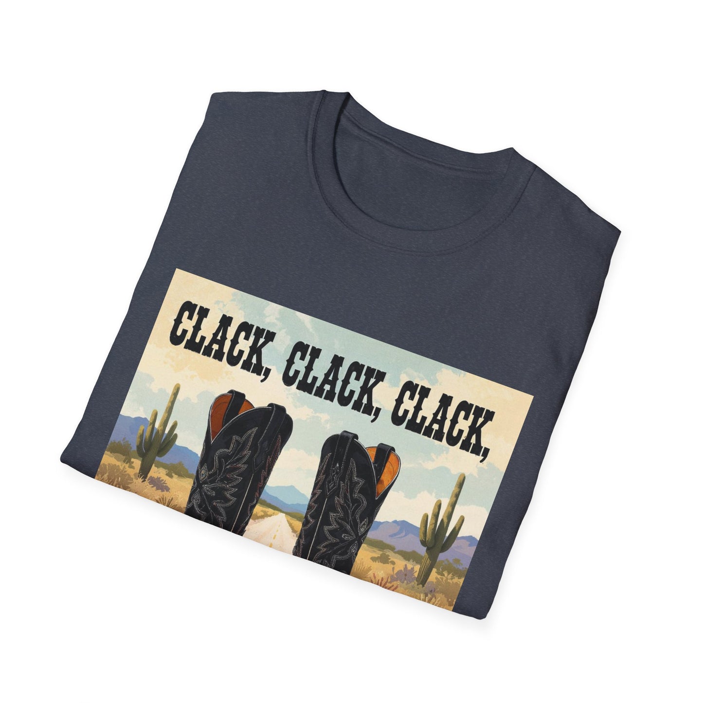 Clack Clack Clack Western Boho, Unisex T-Shirt,