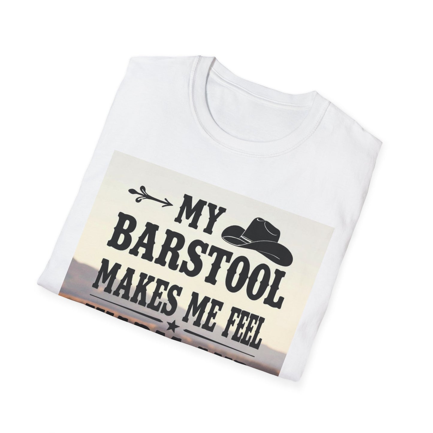 My Barstool Makes Me Feel Warm and Safe Western Boho, Unisex T-Shirt,