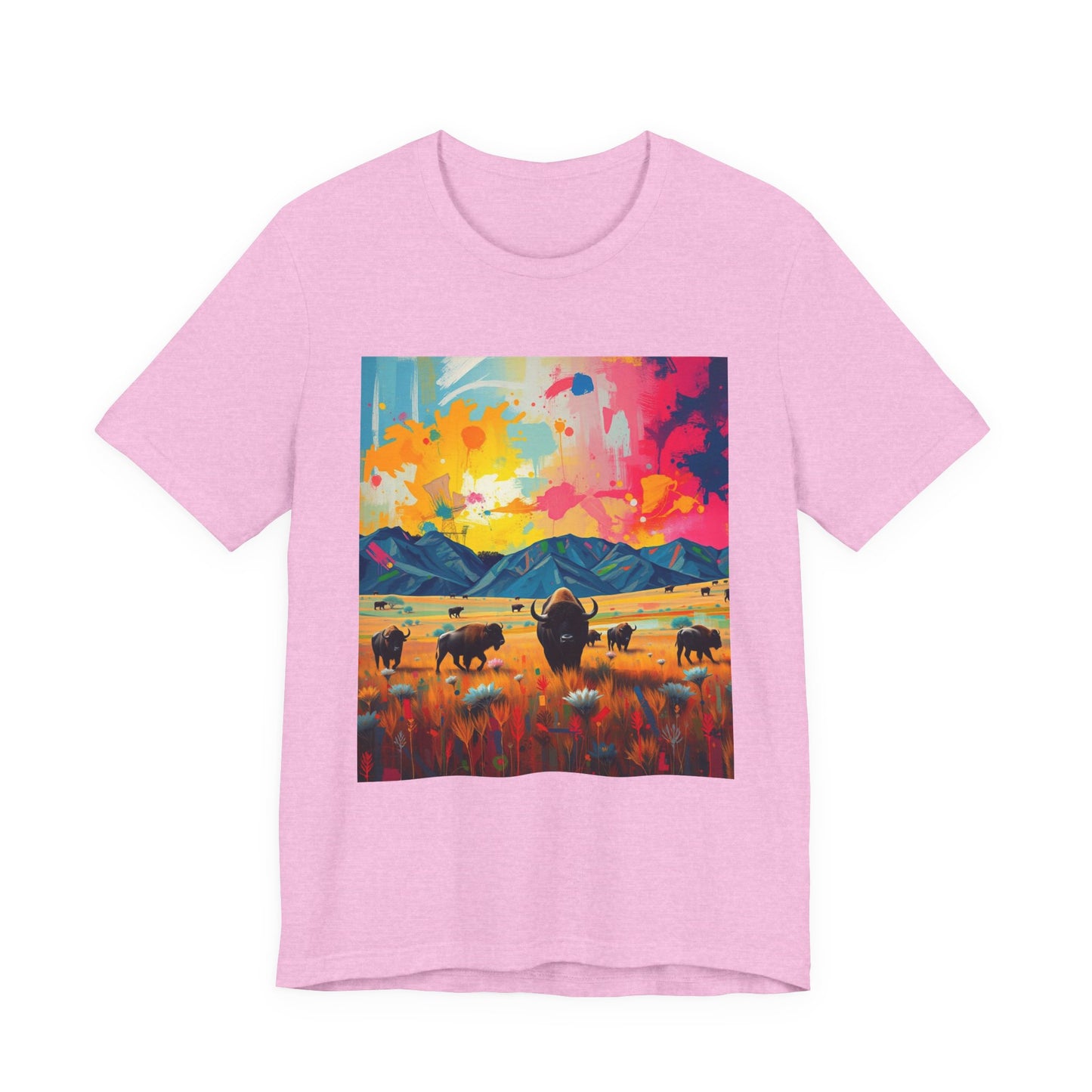 Southwest Abstract Buffalo Tee Shirt 1