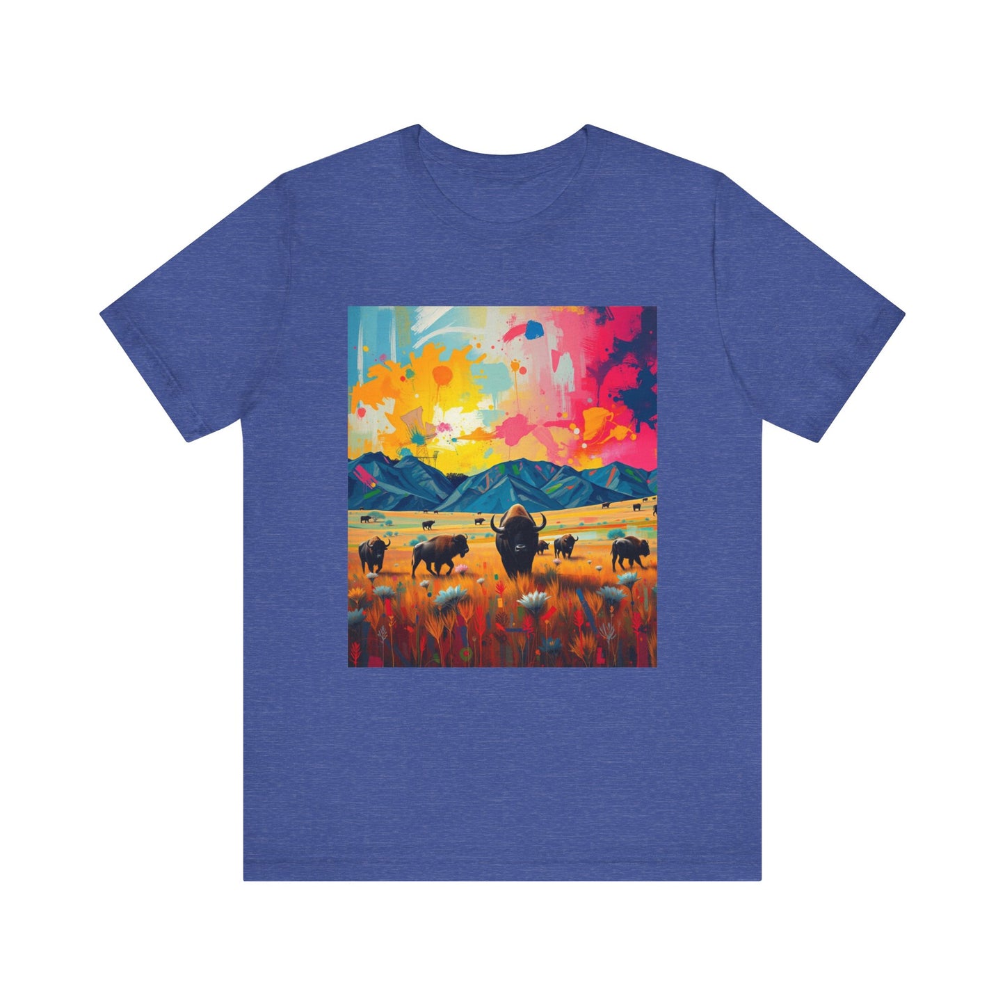 Southwest Abstract Buffalo Tee Shirt 1