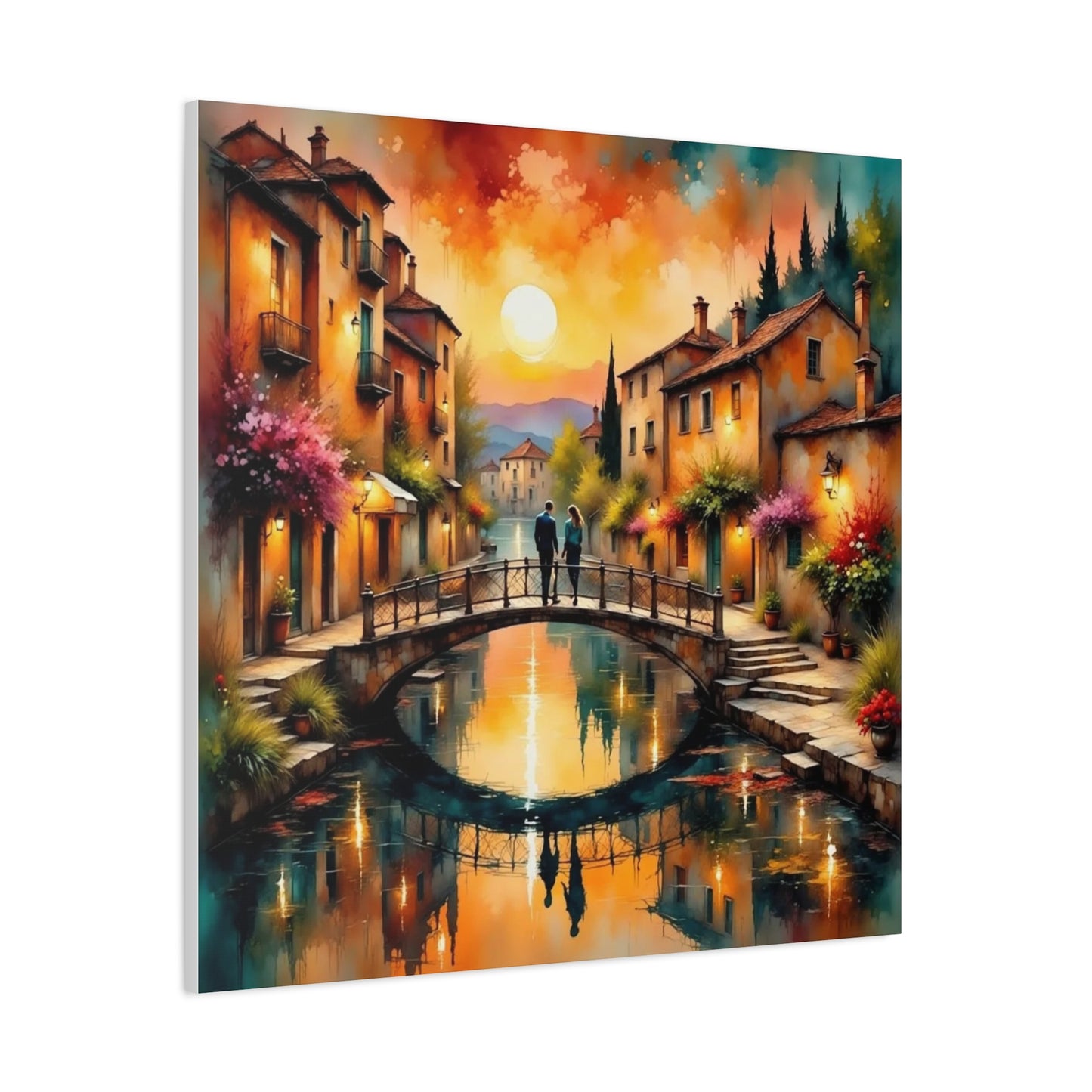 Date on the Bridge Abstract Art